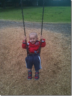 Finn on a swing