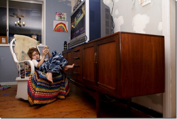 Eli on rocking chair