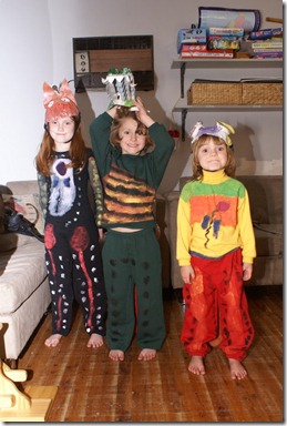 kids in costumes